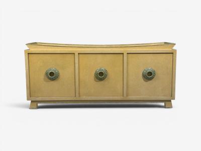 James Mont James Mont Credenza Yellow Painted Wood USA 1950s