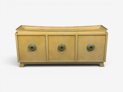 James Mont James Mont Credenza Yellow Painted Wood USA 1950s