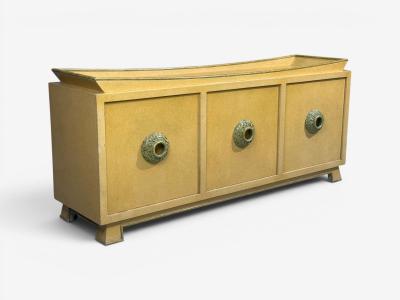 James Mont James Mont Credenza Yellow Painted Wood USA 1950s