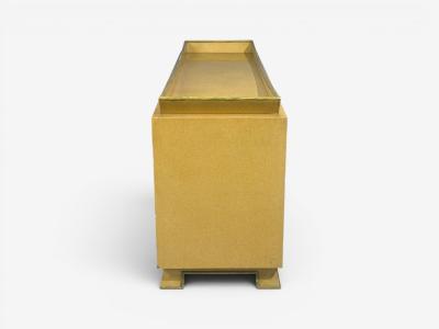 James Mont James Mont Credenza Yellow Painted Wood USA 1950s
