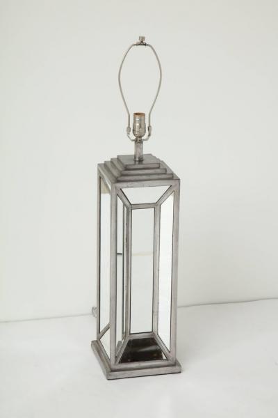James Mont James Mont Influenced Silver Mirror Lamps