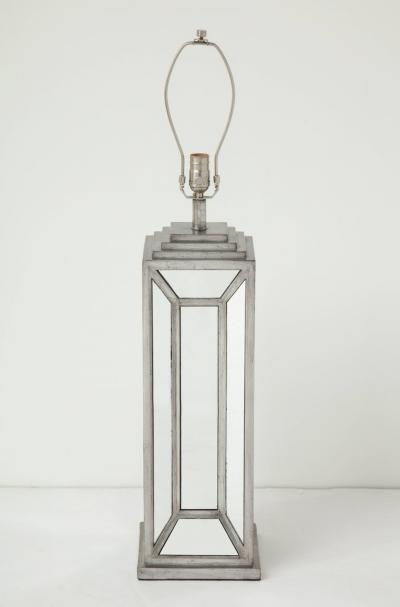James Mont James Mont Influenced Silver Mirror Lamps