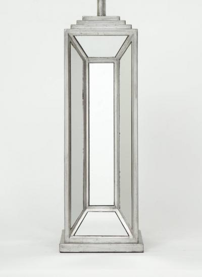 James Mont James Mont Influenced Silver Mirror Lamps