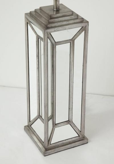 James Mont James Mont Influenced Silver Mirror Lamps