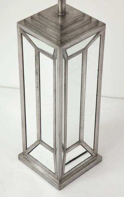 James Mont James Mont Influenced Silver Mirror Lamps