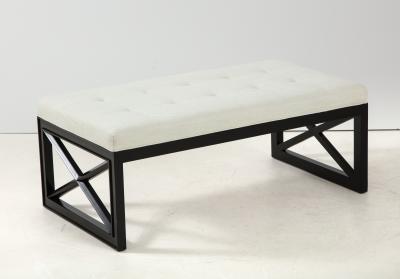 James Mont James Mont Lattice Frame Upholstered Bench