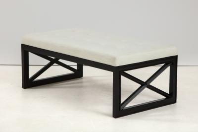 James Mont James Mont Lattice Frame Upholstered Bench