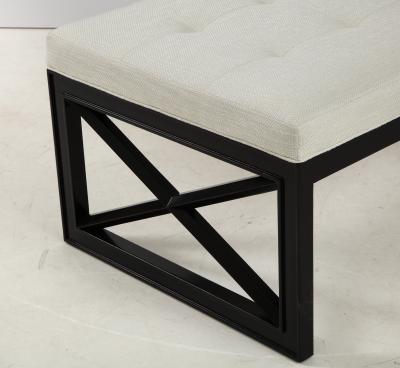 James Mont James Mont Lattice Frame Upholstered Bench