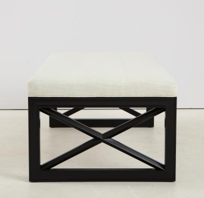 James Mont James Mont Lattice Frame Upholstered Bench