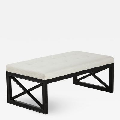 James Mont James Mont Lattice Frame Upholstered Bench