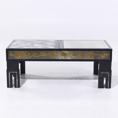 James Mont James Mont Mid Century Mottled Glass Coffee Table