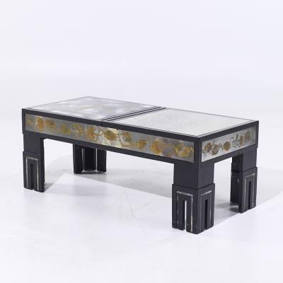 James Mont James Mont Mid Century Mottled Glass Coffee Table