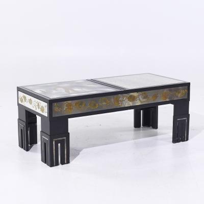 James Mont James Mont Mid Century Mottled Glass Coffee Table