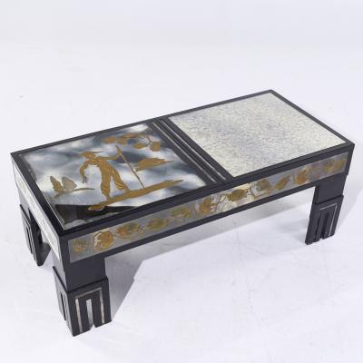 James Mont James Mont Mid Century Mottled Glass Coffee Table
