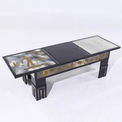 James Mont James Mont Mid Century Mottled Glass Coffee Table