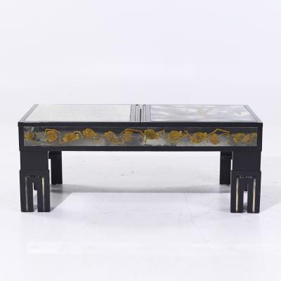 James Mont James Mont Mid Century Mottled Glass Coffee Table