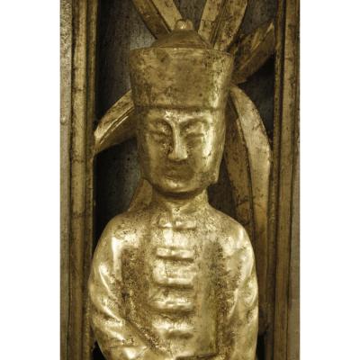 James Mont James Mont Pair of Hand Carved Figural Table Lamps 1950s