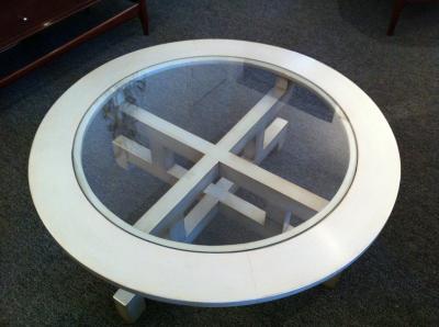 James Mont James Mont Silver Leaf Cocktail Table