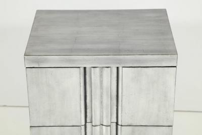 James Mont James Mont Style Silver Leaf Night Stands