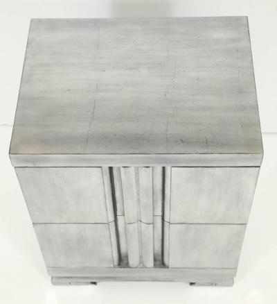 James Mont James Mont Style Silver Leaf Night Stands