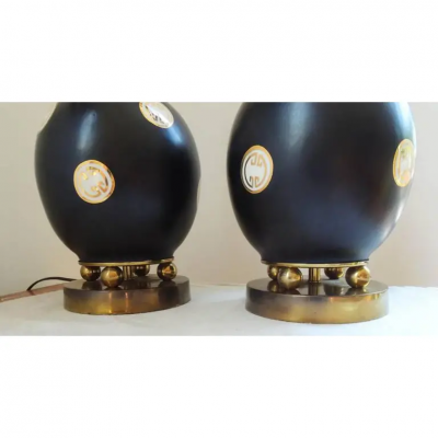 James Mont James Mont Style Table Lamps a Pair