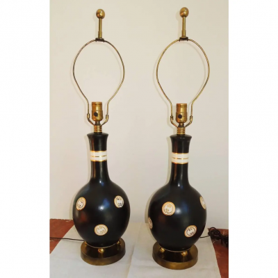 James Mont James Mont Style Table Lamps a Pair