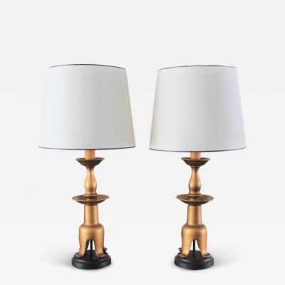 James Mont James Mont attr pair of tall lamps