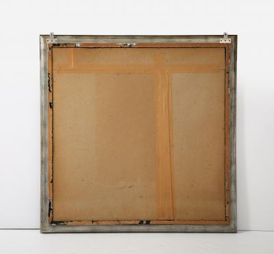 James Mont Large Burnished Silver Leaf Mirror by JAMES MONT