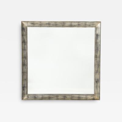 James Mont Large Burnished Silver Leaf Mirror by JAMES MONT