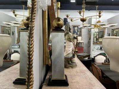 James Mont Large Pair Of Modernist Table Lamps