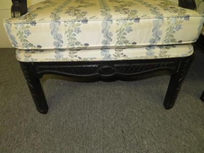 James Mont Lovely Pair of Caned Chinoiserie Asian Style Armchairs Hollywood Regency