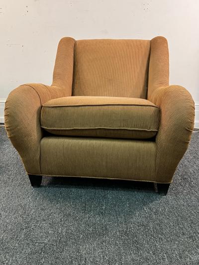 James Mont MID CENTURY AERODYNAMIC ARMCHAIR AND OTTOMAN BY JAMES MONT