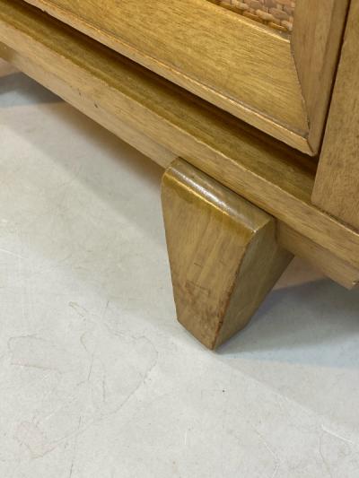 James Mont MID CENTURY WOVEN CANE ACCENT SIDE TABLES NIGHTSTANDS