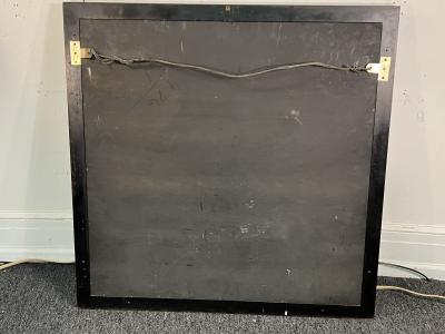 James Mont MIXED METALLIC LEAF FINISH CARVED WOOD MIRROR WITH ANTIQUE MIRROR BY JAMES MONT