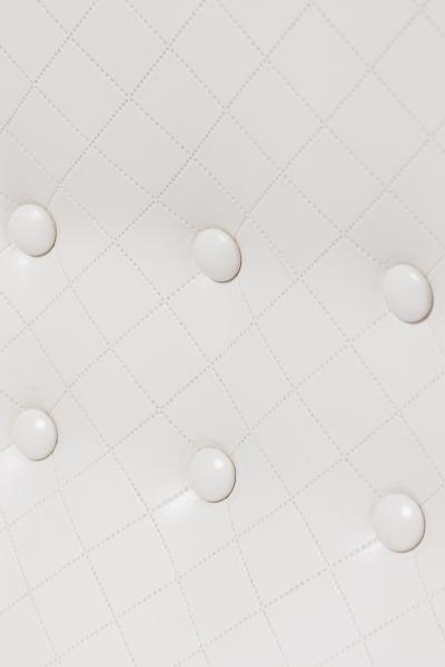 James Mont Mid Century American Modern High Back Button Tufted White Lacquered
