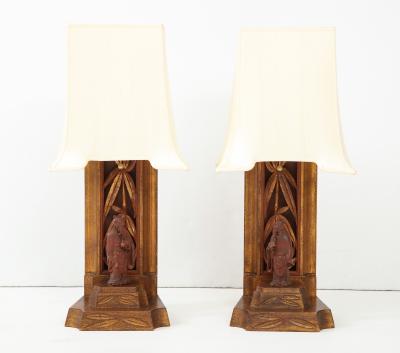 James Mont Pair of 1950s James Mont Lamps