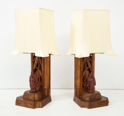 James Mont Pair of 1950s James Mont Lamps