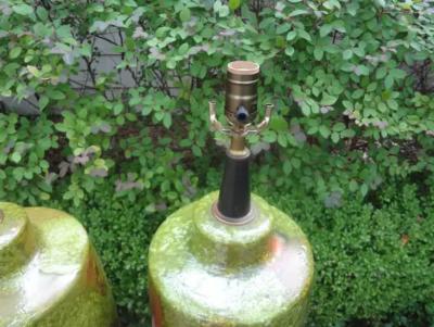 James Mont Pair of Hollywood Regency Lamps Attributed to James Mont
