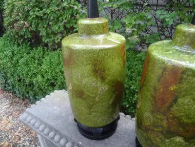 James Mont Pair of Hollywood Regency Lamps Attributed to James Mont
