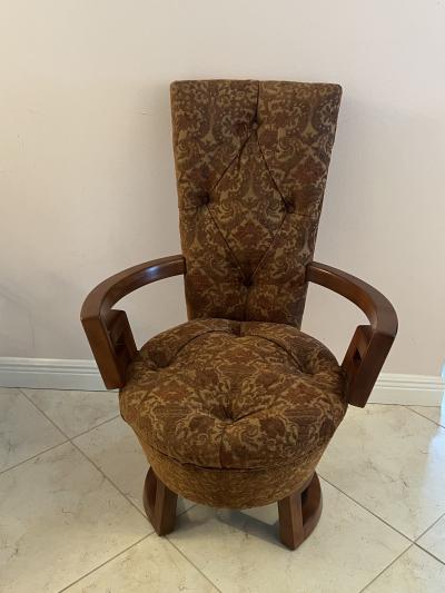 James Mont RARE MODERNIST PAIR OF GREEK KEY DESIGN CHAIRS BY JAMES MONT