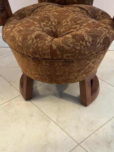 James Mont RARE MODERNIST PAIR OF GREEK KEY DESIGN CHAIRS BY JAMES MONT