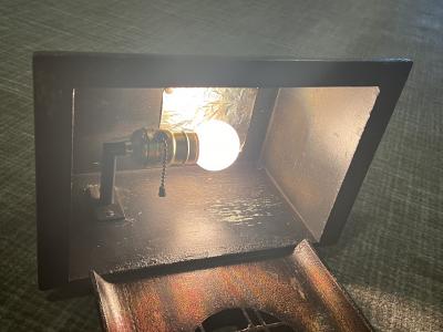 James Mont RARE PAIR OF JAMES MONT MIXED METALLIC FINISHES WOOD METAL HORSE LAMPS