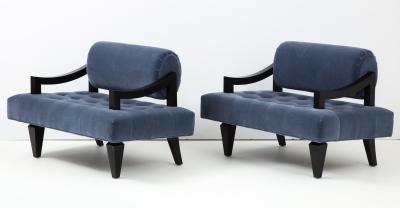James Mont Rare Pair of James Mont Lounge Chairs 