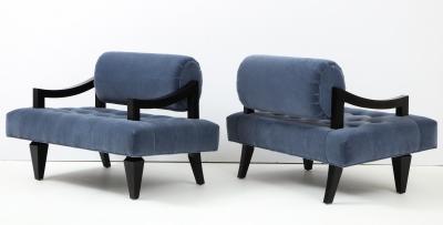 James Mont Rare Pair of James Mont Lounge Chairs 