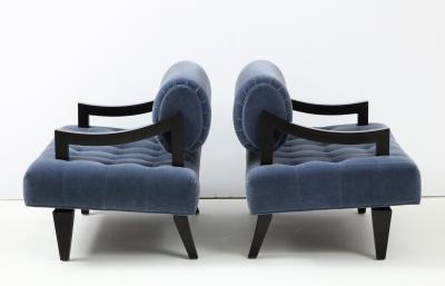 James Mont Rare Pair of James Mont Lounge Chairs 