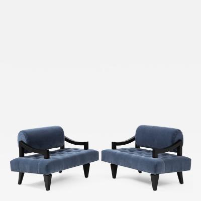 James Mont Rare Pair of James Mont Lounge Chairs 