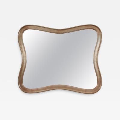 James Mont Rare Rococo Modern Diver Leafed Mirror by James Mont PAIR AVAILABLE 