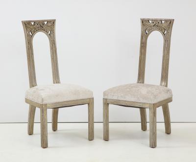 James Mont Set of Eight Art Deco influenced Dining Chairs by James Mont 