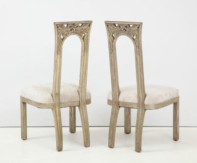 James Mont Set of Eight Art Deco influenced Dining Chairs by James Mont 