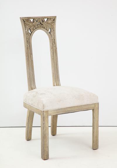 James Mont Set of Eight Art Deco influenced Dining Chairs by James Mont 